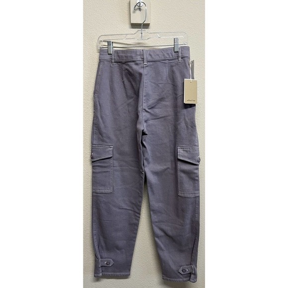 Aritzia Wilfred Free Modern Cargo Pant GD Purple Button Fly Size 4 NEW - Picture 6 of 12